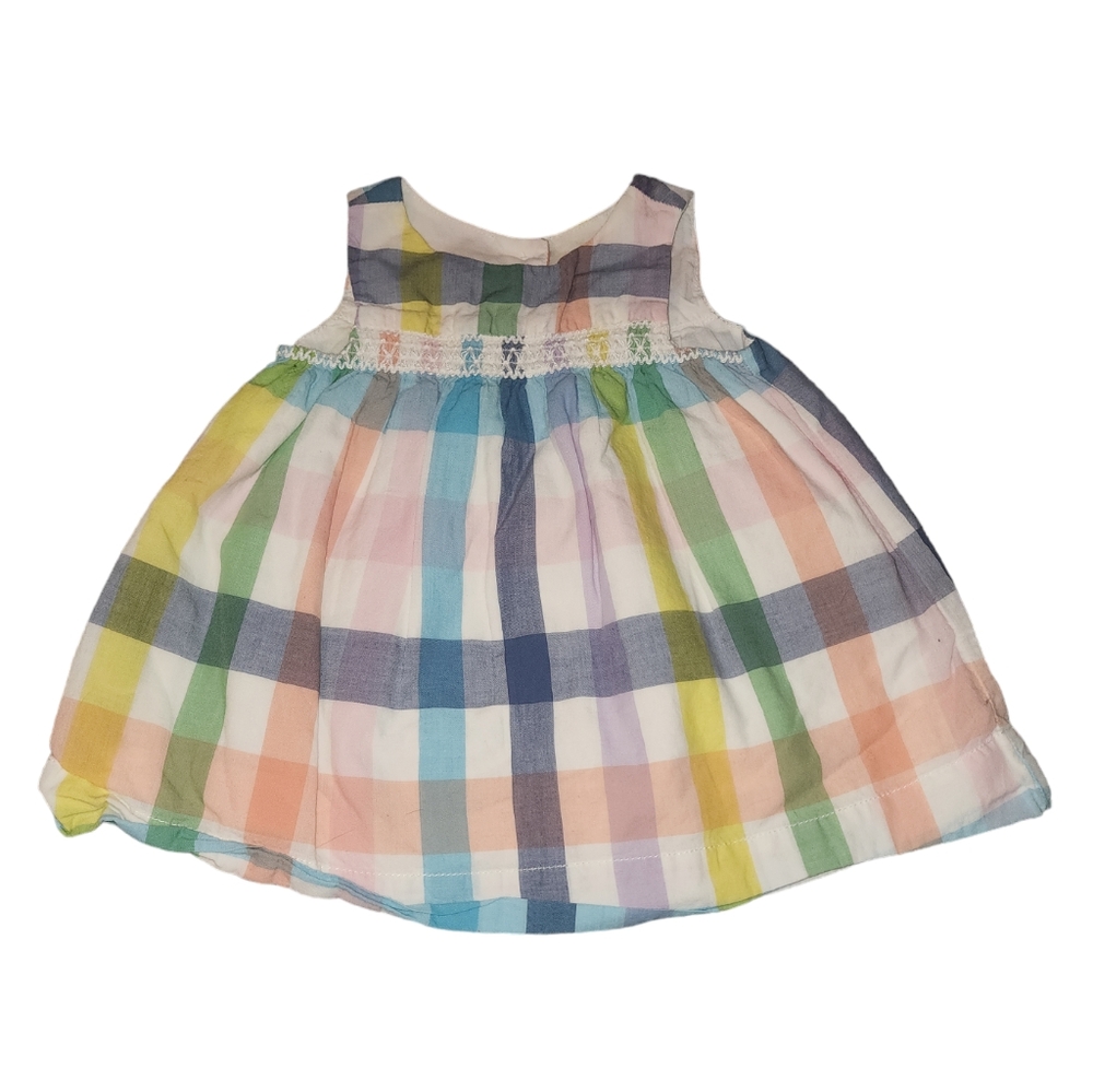 GAP- 3/6M pastel plaid Easter/Spring dress